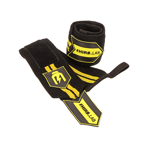 HIRO.LAB Wrist Wrap - Rubber Logo New - Black - Opaski usztywniające na nadgarstki