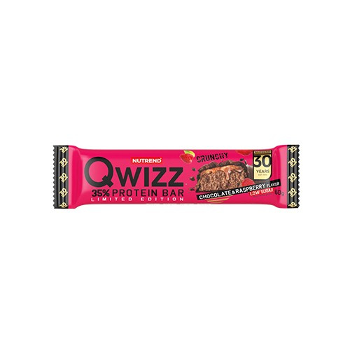 NUTREND Baton QWIZZ Protein Bar - 60g - Chocolate Raspberry - WYPRZEDAŻ - 12-06