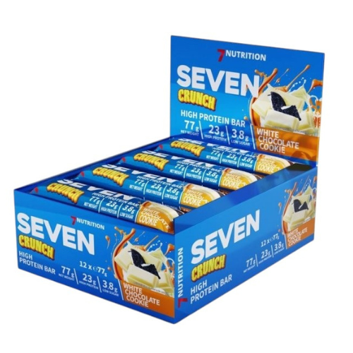 7 NUTRITION - Seven Crunch HP Bar - 12x 77g - White Chocolate Cookie