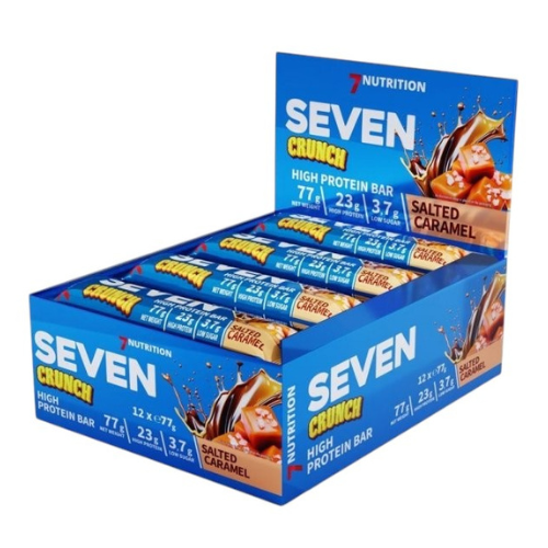 7 NUTRITION - Seven Crunch HP Bar - 12x 77g - Salted Caramel