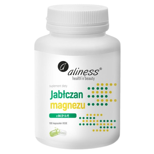 ALINESS - Jabłczan Magnezu 100mg z B6 (P-5-P) - 100vcaps.