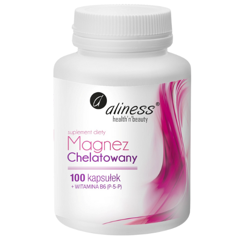 ALINESS - Magnez Chelatowany 720mg + B6 (P-5-P) - 100caps.