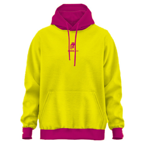 HIRO.LAB Bluza z kapturem HIRO - Żółto Różowa - S