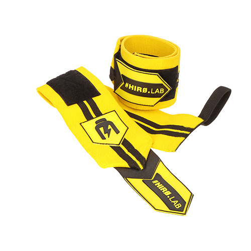 HIRO.LAB Wrist Wrap - Rubber Logo New - Yellow - Opaski usztywniające na nadgarstki
